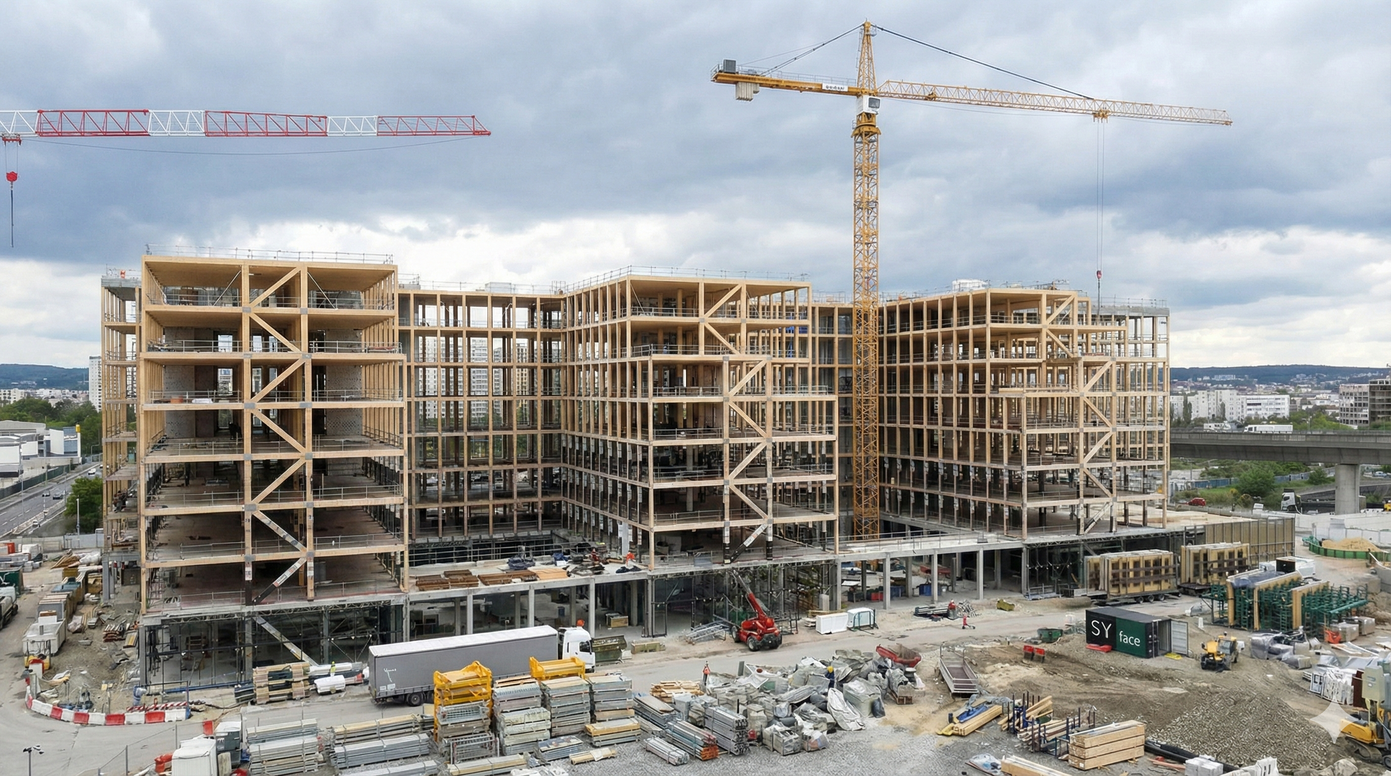 Arboretum Nanterre — structure bois & volumétrie